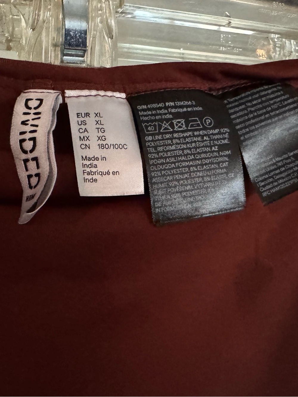 H&M stretchy rust wide leg pants